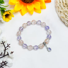 Load image into Gallery viewer, Icy Lilac (RARE Himalayan Pink Azeztulite, Lavender Milky Amethyst Quality AAA) Crystal Bracelet
