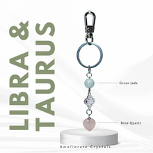Load image into Gallery viewer, Birthstone Crystal 304 Stainless Steel Keychains
