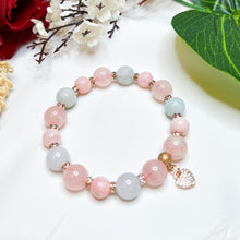 Load image into Gallery viewer, Pastel Macaron (Green Jade, Rose Quartz, Pink Opal) Crystal Bracelet
