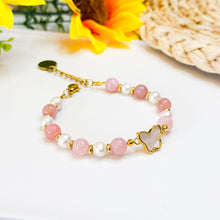 Load image into Gallery viewer, Mini Ophelia (Peruvian Pink Opal, Freshwater Pearl) Crystal Chain Bracelet

