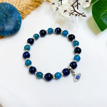 Load image into Gallery viewer, Midnight Blue (Silver Evil Eye Charm)
