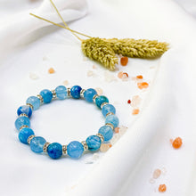 Load image into Gallery viewer, Admiral Blue Crystal Bracelet (Hemimorphite x Aquamarine)
