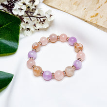 Load image into Gallery viewer, Sakura Rose (Rose Quartz, Sakura Agate, Kunzite) Crystal Bracelet

