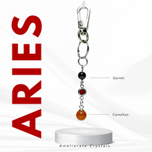 Load image into Gallery viewer, Birthstone Crystal 304 Stainless Steel Keychains
