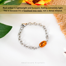 Load image into Gallery viewer, Amber Drum 304 Stainless Steel Chain Crystal Bracelet
