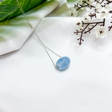 Load image into Gallery viewer, Aquamarine Barrel S925 Sterling Silver Necklace
