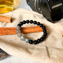 Load image into Gallery viewer, Labradorite x Black Tourmaline Crystal Bracelet
