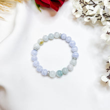 Load image into Gallery viewer, Icy Green (Blue Lace Agate, Icy Green Jade) Crystal Bracelet
