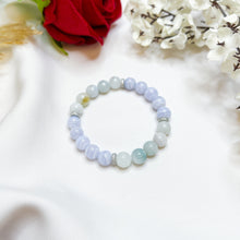 Load image into Gallery viewer, Icy Green (Blue Lace Agate, Icy Green Jade) Crystal Bracelet
