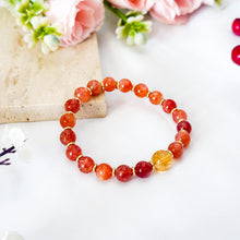 Load image into Gallery viewer, Fiery Fortune (Orange Sunstone, Honey Citrine) Crystal Bracelet
