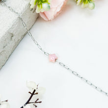 Load image into Gallery viewer, Dainty Pink Conch Chain Crystal Bracelet
