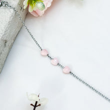 Load image into Gallery viewer, Dainty Pink Conch Chain Crystal Bracelet
