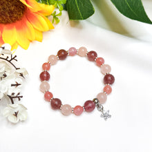 Load image into Gallery viewer, Aurelia Red (Strawberry Quartz, Rose Quartz, Yan Yuan Agate) Crystal Bracelet
