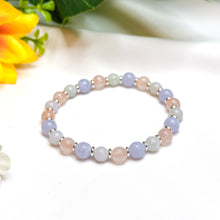 Load image into Gallery viewer, Mini Candy (Blue Lace Agate, Rose Quartz, Green Jade) Crystal Bracelet

