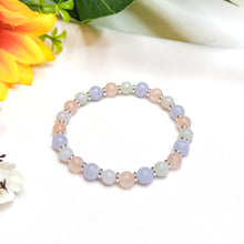 Load image into Gallery viewer, Mini Candy (Blue Lace Agate, Rose Quartz, Green Jade) Crystal Bracelet
