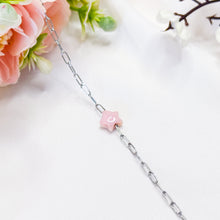 Load image into Gallery viewer, Dainty Pink Conch Chain Crystal Bracelet
