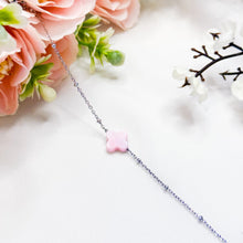 Load image into Gallery viewer, Dainty Pink Conch Chain Crystal Bracelet
