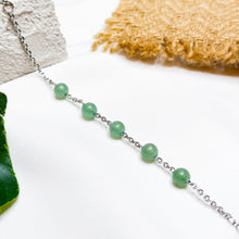 Load image into Gallery viewer, Mini Green Aventurine Stainless Steel Chain Bracelet
