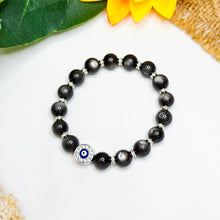 Load image into Gallery viewer, Silver Sheen Obsidian Crystal Bracelet
