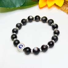 Load image into Gallery viewer, Silver Sheen Obsidian Crystal Bracelet
