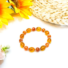 Load image into Gallery viewer, Golden Hour (Orange Sunstone, Baltic Amber) Crystal Bracelet

