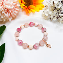 Load image into Gallery viewer, Misty Rose Crystal Bracelet (Rose Quartz, Rhodonite, Pink Conch)
