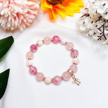 Load image into Gallery viewer, Misty Rose Crystal Bracelet (Rose Quartz, Rhodonite, Pink Conch)

