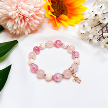 Load image into Gallery viewer, Misty Rose Crystal Bracelet (Rose Quartz, Rhodonite, Pink Conch)
