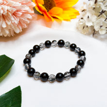 Load image into Gallery viewer, Black Rutile x Black Tourmaline Crystal Bracelet
