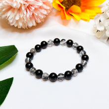 Load image into Gallery viewer, Black Rutile x Black Tourmaline Crystal Bracelet
