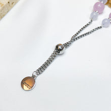 Load image into Gallery viewer, Princess Euphoria (Kunzite, Blue Chalcedony) Signature Ameliorate Stainless Steel Crystal Bracelet Slider
