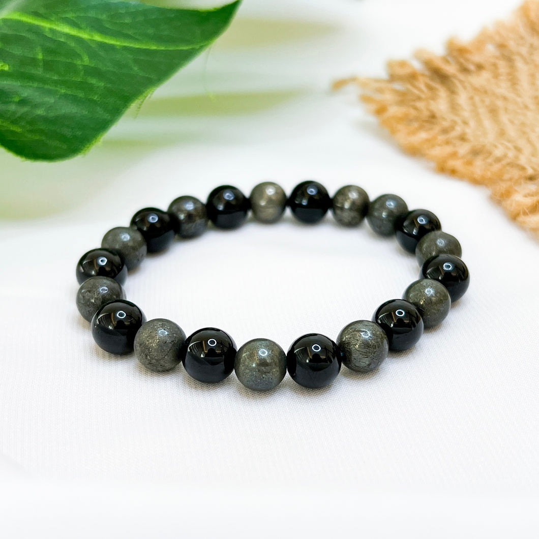 Pyrite x Black Tourmaline Crystal Bracelet