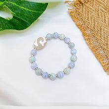 Load image into Gallery viewer, Money Hook (Dzi Agate Bead, Blue Lace Agate, Green Jade) Crystal Bracelet
