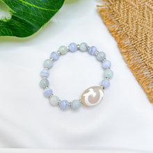 Load image into Gallery viewer, Money Hook (Dzi Agate Bead, Blue Lace Agate, Green Jade) Crystal Bracelet
