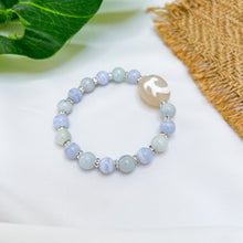 Load image into Gallery viewer, Money Hook (Dzi Agate Bead, Blue Lace Agate, Green Jade) Crystal Bracelet
