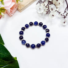 Load image into Gallery viewer, Royal Blue (Faceted Blue Sapphire, Sodalite) Crystal Bracelet

