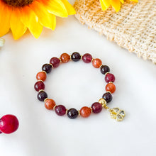 Load image into Gallery viewer, Magnetic Muse (Orange Sunstone, Rhodolite Garnet, Strawberry Quartz) Crystal Bracelet
