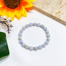 Load image into Gallery viewer, Icy Green (Blue Lace Agate, Green Jade) Crystal Bracelet
