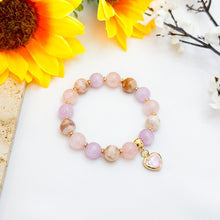 Load image into Gallery viewer, Sakura Berry (Rose Quartz, Kunzite, Sakura Agate) Crystal Bracelet
