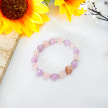 Load image into Gallery viewer, Sakura Berry (Rose Quartz, Kunzite, Sakura Agate) Crystal Bracelet
