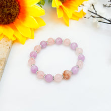 Load image into Gallery viewer, Sakura Berry (Rose Quartz, Kunzite, Sakura Agate) Crystal Bracelet
