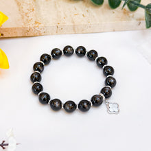 Load image into Gallery viewer, Hypersthene (God of Fortune) w/ S925 Meteorite Charm (Sweden) Crystal Bracelet
