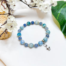 Load image into Gallery viewer, Pacific Blue (Hemimorphite, Blue Aventurine) Crystal Bracelet
