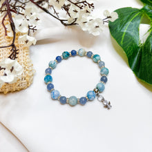 Load image into Gallery viewer, Pacific Blue (Hemimorphite, Blue Aventurine) Crystal Bracelet
