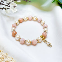 Load image into Gallery viewer, Princess Ophelia (Pink Opal, Pearl) Crystal Bracelet
