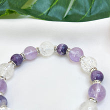 Load image into Gallery viewer, Purple Passion (Tiffany, Lavender Quartz, Clear Quartz, S925 Heart)
