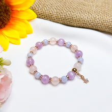 Load image into Gallery viewer, Euphoria (Kunzite, Blue Lace Agate, Rose Quartz) Crystal Bracelet
