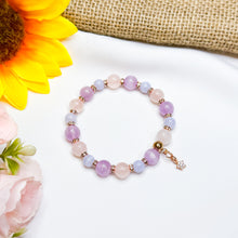 Load image into Gallery viewer, Euphoria (Kunzite, Blue Lace Agate, Rose Quartz) Crystal Bracelet
