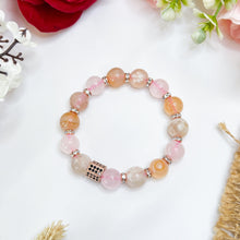 Load image into Gallery viewer, Scarlet Rose Crystal Bracelet (Carnelian, Rose Quartz, Sakura Agate)
