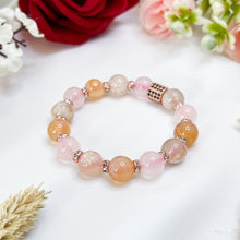 Load image into Gallery viewer, Scarlet Rose Crystal Bracelet (Carnelian, Rose Quartz, Sakura Agate)
